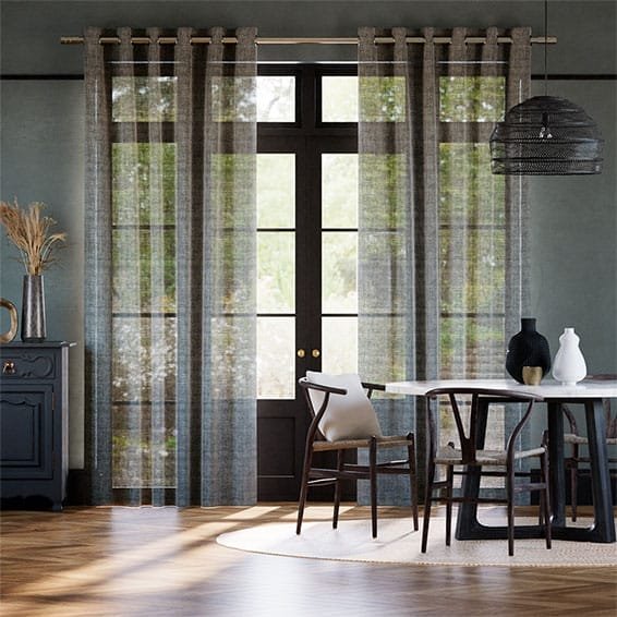 ستائر مودرن منزلية 10 luna voile gold black 36 curtain heading 1 1
