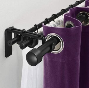 ستائر على مواسير مزدوجة | أفضل الخيارات لمنازلك 5 ستائر على مواسير مزدوجة غرف نوم