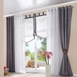 ستائر بلاك اوت مع شيفون | دليلك لاختيار أفضل الأنواع 14 ستائر بلاك اوت مع شيفون ملونة