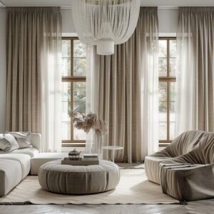 ستائر صالونات تركية طويلة لإحساس بالاتساع