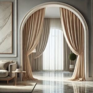 ستائر طرقات ودورها في إبراز التصميم الداخلي