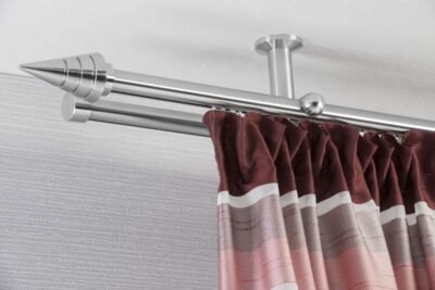 أفضل مواسير ستائر مودرن 2026 | ستانلس، حديد وخشب لتصميم عصري 6 مواسير ستائر ستانلس لمتانة طويلة