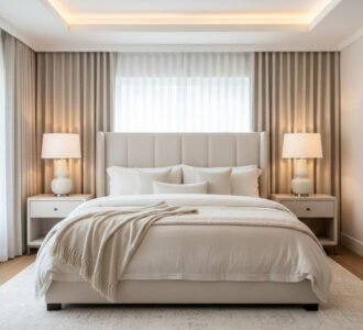 ستائر غرف نوم للعرائس بأحدث التصاميم الفاخرة من شركة سيدرا 18 احدث صيحات الستائر