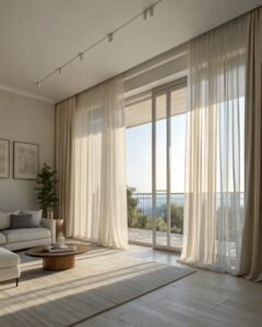 ستائر شيفون طبقتين لمظهر متكامل